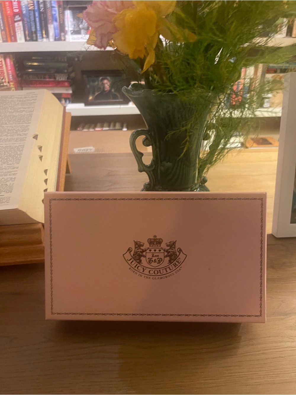 Juicy Couture Blush Pink Logo Box! Y2K Vintage for storage